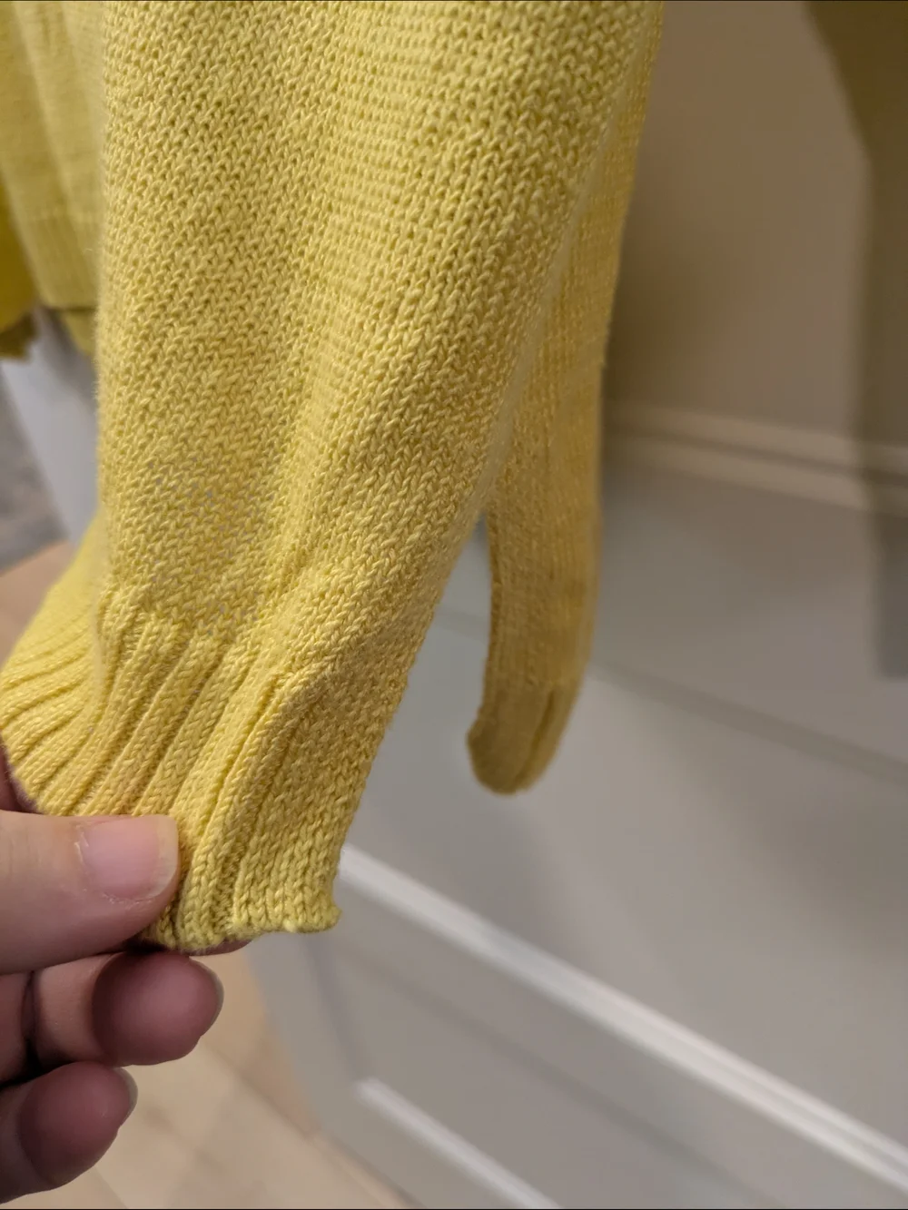 Eileen Fisher Yellow V-Neck Lightweight Sweater